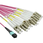 VALUE Value 21.99.1100 steklena vlakna optična vlakna priključni kabel [1x MPO vtič - 12x LC-vtič] 50/125 µ 2.00 m, (20435394)