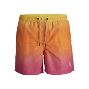 JACK & JONES Kratke kopalne hlače Fiji rumena/oranžna/temno roza
