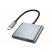 FAST ASIA Adapter-konvertor TIP C na 2xHDMI 4K+USB 3.0+TIP C (807)
