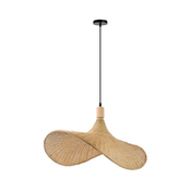 Immax 08289L - Luster na sajli SOMBRERO 1xE27/40W/230V precnik 70 cm ratan