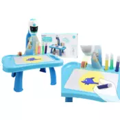 slomart Mini projektor robot LEAN TOYS, mizica za risanje, moder