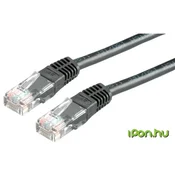 ROLINE Roline 21.15.0535 RJ45 omrežni kabel\, Patch kabel CAT 5e U/UTP 1.00 m črna  1 kos, (20420111)