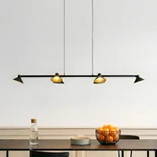 Lucande LED viseča svetilka Steve, črna, 113 cm, 6-stopenjska, z možnostjo - Dnevna soba/jedilnica - Sodobni - Kovina