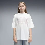 PUMA Midnight Shadow Oversized Graphic Tee Youth, Clothing, White, 11-12Y