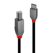 Lindy 36942 USB kabel 2 m USB 2.0 USB C USB B Crno