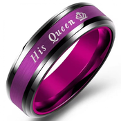 Prsten My Queen - Crna / Ljubicasta / 65mm KP32111