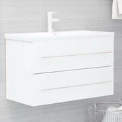 vidaXL Omarica za umivalnik bela 80×38,5×48 cm iverna plošča