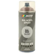 Industrijski akrilni lak sprej RAL HG 400ml Motip - RAL 8002 signalno rjava