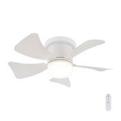 Globo 03609W - LED Prigušivi stropni ventilator HINES LED/10W/230V + DU bijela