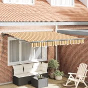 Okvir tende Žuta i Siva 300 x 250 cm Poliester s PU premazom