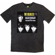The Beatles Majica VJ Secret Sleeve Stone Wash Unisex Charcoal Grey M