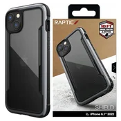 Raptic X-Doria Shield ovitek za iPhone 14 Plus z aluminijastim okvirjem - črn