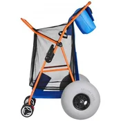 VEVOR Voziček za plažo 815x730x1105 mm oranžen