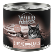 Wild Freedom Adult 6 x 200 g - brez žit - Strong Lands - Piščanec & svinjina