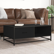 Stolic za kavu crni 90 x 57 x 35 cm konstruirano drvo i metal