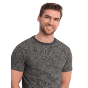 OMBRE Moška majica s potiskom V1 OM-TSFP-0182 grafitna MDN124999 S