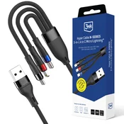 3MK 3MK HYPER KABEL 3 V 1 A NA C LIGHTNING MICRO QC 3.0 ZA TELEFONE 1,2 M 9 V 2 A