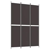 Vidaxl Paravan 3-delni rjav 150x220 cm blago