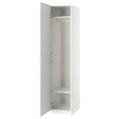 PAX/AHEIM Garderobni sestav, bela/ogledalo, 50x60x236 cm