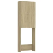 Vidaxl omara za pralni stroj sonoma hrast 64x25,5x190 cm