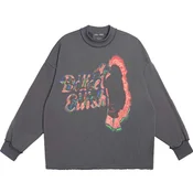 Billie Eilish Neon Silhouette Charcoal Grey L Majica