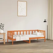 Krevetna konstrukcija s uzglavljem Vosak smeda 90 x 190 cm