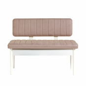 Conceptum Hypnose Trpezarijska klupa Vina Bank 110x85x40cm Belo-Bež
