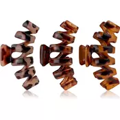 Brushworks Tortoiseshell Claw Clips sponke za lase 3 kos