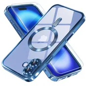 Overboard Ovitek za iPhone 16, Electro MagSafe, moder + zaščita za zaslon