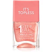 Nails Inc. It’s Topless gel lak za nohte za dolgoobstojen učinek odtenek Millie Peach Iridescent 14 ml