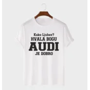 MAFIMI Majica Kako ljubav hvala bogu AUDI je dobro, Bela