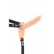 Gardj Europe PREPROST VIBRIRAJOČ STRAP-ON DILDO V BARVI KOŽE