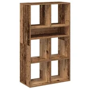 Vidaxl Knjižna omara starinski les 66x31x112 cm inženirski les