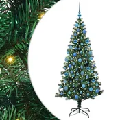 Vidaxl Umjetna preddekorirana božićna jelka Zelena 180 cm PVC