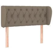 Vidaxl Vzglavje z ušesi taupe 103x23x78/88 cm blago