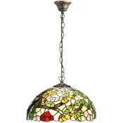 Casa Padrino luxury Tiffany hanging lamp multicolored A� 40 x H. 97 cm - Art Deco Tiffany pendant lamp - Living room hanging lamp - Decorative hanging lamp - Luxury Tiffany lights - Art Deco lights