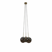 Črna viseča svetilka s steklenim senčnikom 54x54 cm Dione - Markslöjd