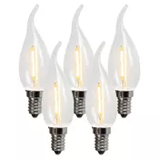 Set 5 LED žarnic z žarilno nitko E14 BXS35 1W 100LM 2200K