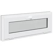 Vidaxl Okno za klet RISOR 110 x 40 cm PVC in steklo Antracit
