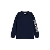 TOMMY HILFIGER Majica TEAM marine/bela