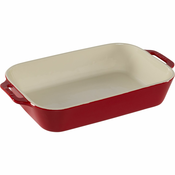 Staub Oval Dish Ceramic, Cherry Red, 34x24cm