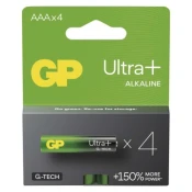 Baterija GP ULTRA PLUS alkalna LR03 AAA 4 kos