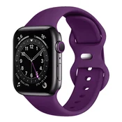 Silikonski pas Techsuit W031 za Apple Watch (42/44/45/46/49mm) - temno vijoličen