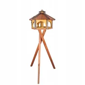 Velika lesena krmilnica za ptice z lijakom in stojalom 120 cm KW60 N55 tik izdelek PL