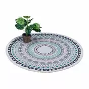 Northix Okrogla bombažna preproga z mandala vzorcem 120 cm