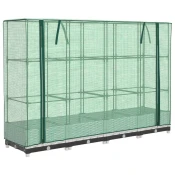 shumee vidaXL Visoka greda s prevleko za rastlinjak videz ratana 160x40x123cm
