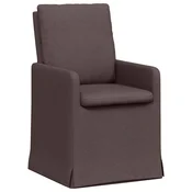 Vidaxl Jedilni stoli 2 szt. Temno rjava 57 x 67 x 98 cm blago
