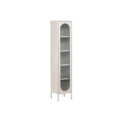 Regal Dallas 4409 (Beige) Z vrati, Zaprte, Steklo, Kovina, 180x37x35cm, Beige