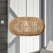 PR Home Zuri zunanja viseča luč, ratan, O 61 cm, vtič - ratan narava - Les