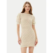 TWINSET Pletena obleka 251TT3172 Bež Regular Fit
